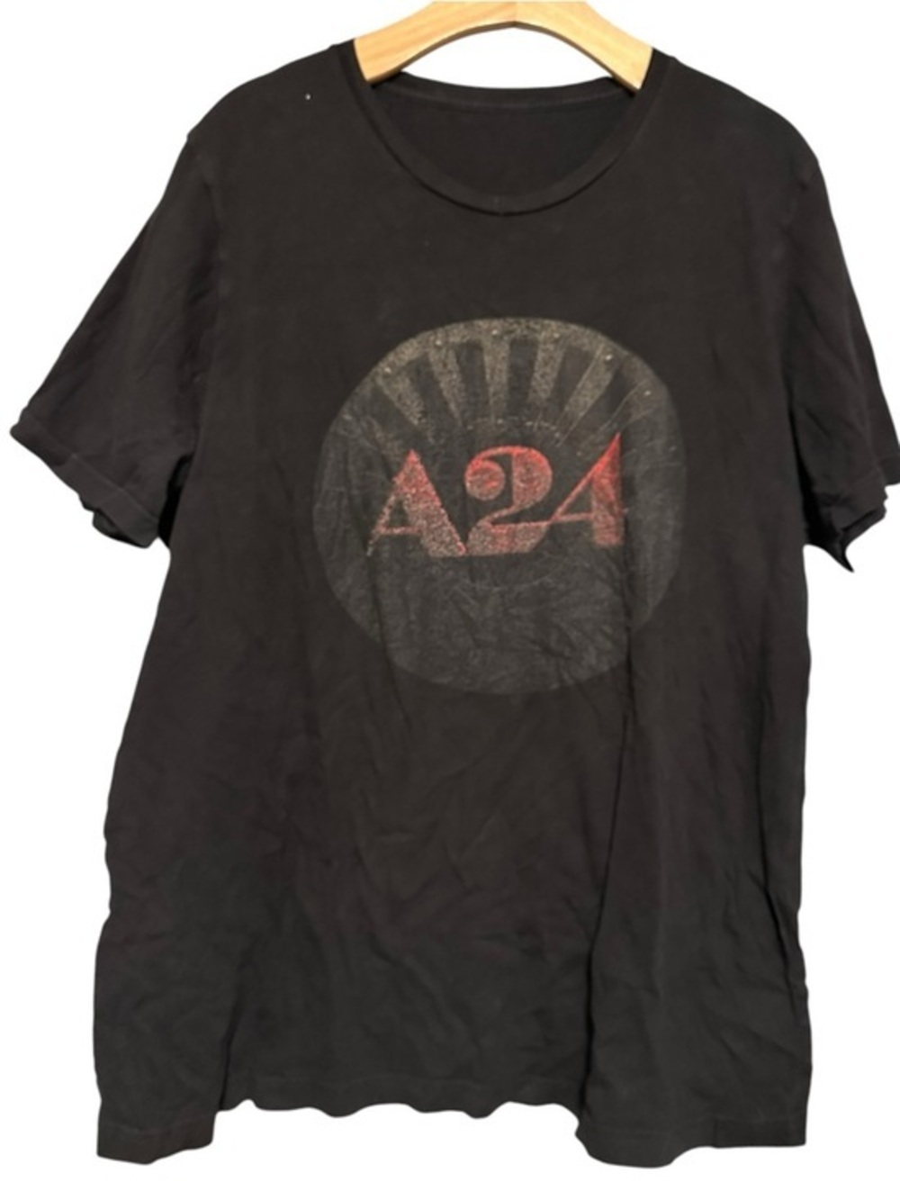 A24 Film’s Men’s Size XL Black Red Circle Logo Horror Movies Crewneck T-Shirt